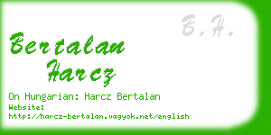 bertalan harcz business card